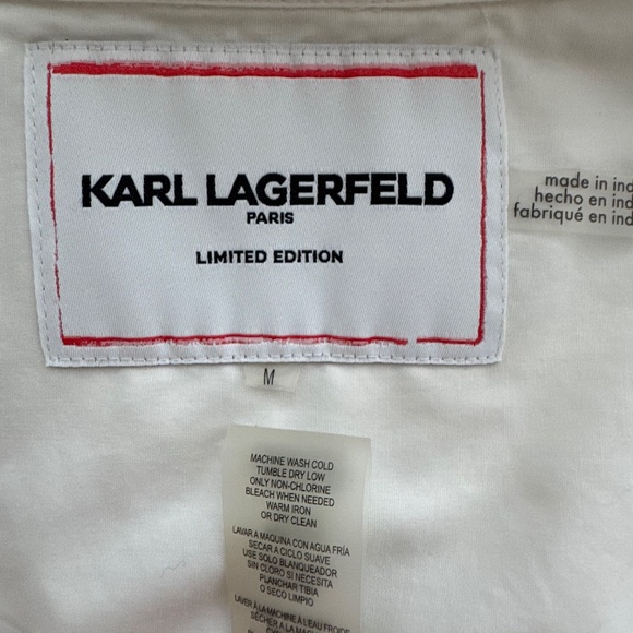 Karl Lagerfeld Color Scene Poplin Button-Down Shirt Size M - Picture 2 of 4